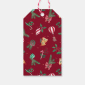 Schattigee nostalgische kerstteddybeer cadeaulabel (Achterkant)