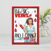 Schattigee nostalgische verpleegster Ik hou van gr Bedankkaart (Staand voorkant)