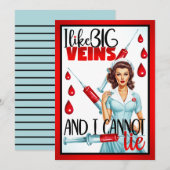 Schattigee nostalgische verpleegster Ik hou van gr Bedankkaart (Voorkant / Achterkant)