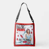 Schattigee nostalgische verpleegster pinup_ Ik hou Crossbody Tas (Achterkant)
