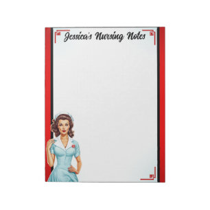 Schattigee nostalgische verpleegster pinup_ Ik hou Notitieblok