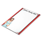 Schattigee nostalgische verpleegster pinup_ Ik hou Notitieblok (Schuin)