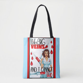 Schattigee nostalgische verpleegster pinup Ik hou Tote Bag
