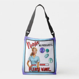 Schattigee nostalgische verpleegster pinup in verp crossbody tas
