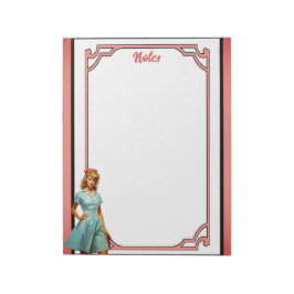 Schattigee nostalgische verpleegster Pinup_ Verple Notitieblok