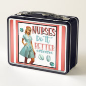 Schattigee nostalgische verpleegster pinup verplee (Achterkant)