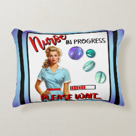 Schattigee nostalgische verpleegster pinup verplee accent kussen