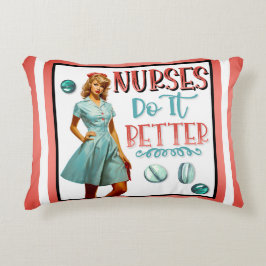 Schattigee nostalgische verpleegster pinup verplee accent kussen