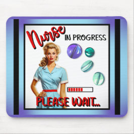 Schattigee nostalgische verpleegster pinup verplee muismat