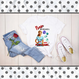 Schattigee nostalgische verpleegster pinup verplee t-shirt