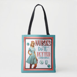 Schattigee nostalgische verpleegster pinup verplee tote bag