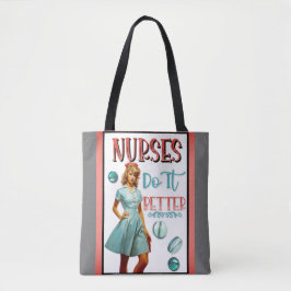 Schattigee nostalgische verpleegster pinup verplee tote bag