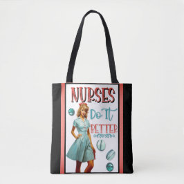 Schattigee nostalgische verpleegster pinup verplee tote bag