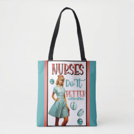 Schattigee nostalgische verpleegster pinup verplee tote bag