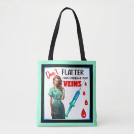 Schattigee Nostalgische Verpleegster Pinup Vlek je Tote Bag