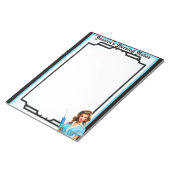 Schattigee nostalgische verpleegster pinup_ voor d notitieblok (Schuin)