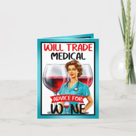 Schattigee nostalgische verpleegster Pinup zal han Bedankkaart