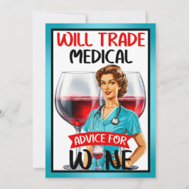 Schattigee nostalgische verpleegster Pinup zal han Bedankkaart