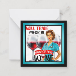 Schattigee nostalgische verpleegster Pinup zal han Notitiekaartje