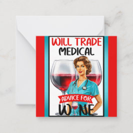 Schattigee nostalgische verpleegster Pinup zal han Notitiekaartje