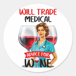 Schattigee nostalgische verpleegster Pinup zal han Ronde Sticker