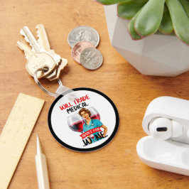 Schattigee nostalgische verpleegster Pinup zal han Sleutelhanger