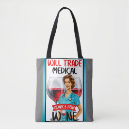 Schattigee nostalgische verpleegster Pinup zal han Tote Bag