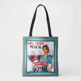 Schattigee nostalgische verpleegster Pinup zal han Tote Bag