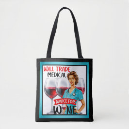 Schattigee nostalgische verpleegster Pinup zal han Tote Bag