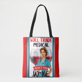 Schattigee nostalgische verpleegster Pinup zal han Tote Bag