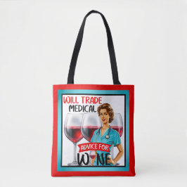 Schattigee nostalgische verpleegster Pinup zal han Tote Bag