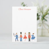 Schattigee Notenkraker Gepersonaliseerde Kerstmis Bedankkaart (Staand voorkant)