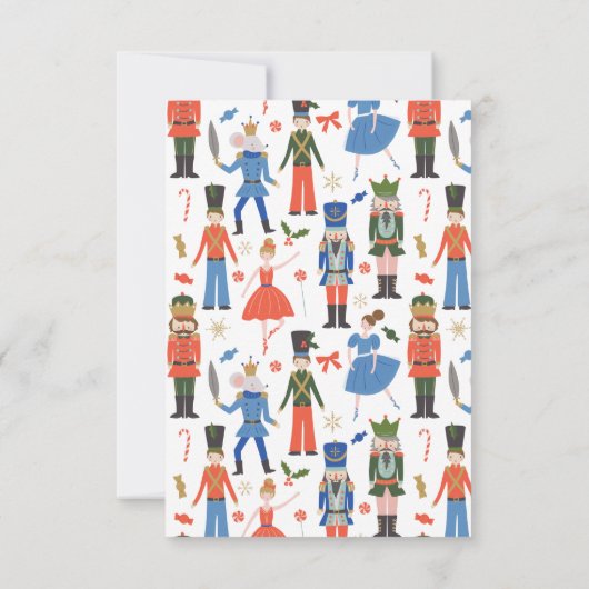 Schattigee Notenkraker Gepersonaliseerde Kerstmis Bedankkaart (Achterkant)