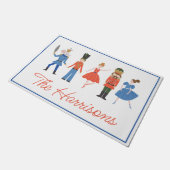 Schattigee Notenkraker Gepersonaliseerde Kerstmis Deurmat (Schuin)