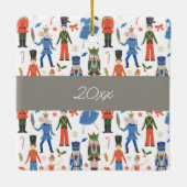 Schattigee Notenkraker Gepersonaliseerde Kerstmis Keramisch Ornament (Achterkant)