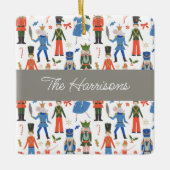 Schattigee Notenkraker Gepersonaliseerde Kerstmis Keramisch Ornament (Voorkant)