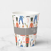 Schattigee Notenkraker Gepersonaliseerde Kerstmis Papieren Bekers (Rechts)