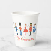 Schattigee Notenkraker Gepersonaliseerde Kerstmis Papieren Bekers (Voorkant)