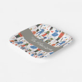 Schattigee Notenkraker Gepersonaliseerde Kerstmis Papieren Bordje (Gebogen)