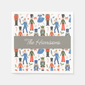 Schattigee Notenkraker Gepersonaliseerde Kerstmis Servet (Voorkant)