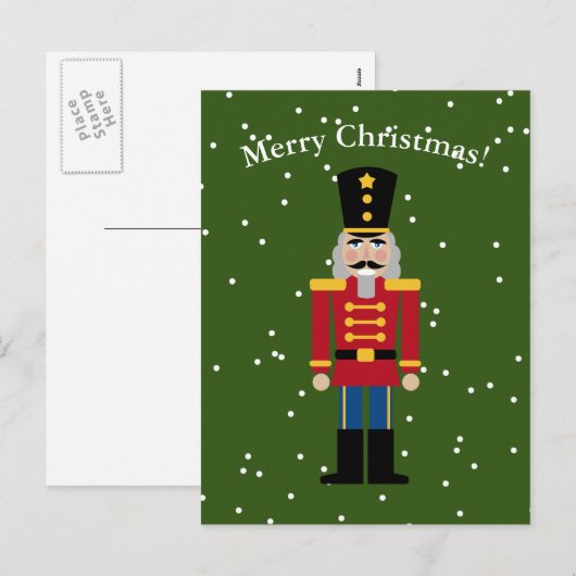 Schattigee notenkraker illustratie Kerst briefkaar Feestdagenkaart (Voorkant / Achterkant)