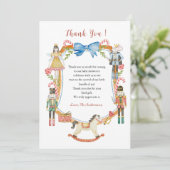 Schattigee notenkraker kerst Baby shower Bedankkaart (Staand voorkant)