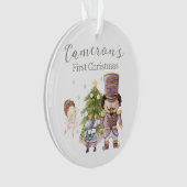 Schattigee Notenkraker Kerst Custom Foto Ornament (voorkant)
