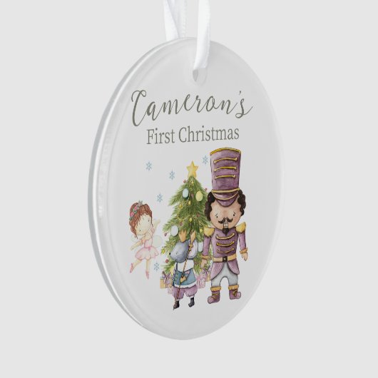 Schattigee Notenkraker Kerst Custom Foto Ornament (voorkant)
