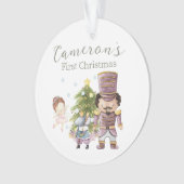 Schattigee Notenkraker Kerst Custom Foto Ornament (voorkant)