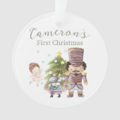 Schattigee Notenkraker Kerst Custom Foto Ornament (voorkant)