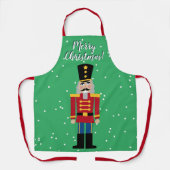 Schattigee notenkraker Kerst feest keuken schort (Voorkant)