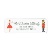 Schattigee Notenkraker kerst retour Etiket (Voorkant)