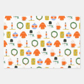 Schattigee notenkraker kerstcadeau inpakpapier vel (Voorkant 2)