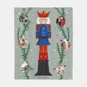 Schattigee Notenkraker Kerstfoto Collage Familie Fleece Deken (Voorkant)